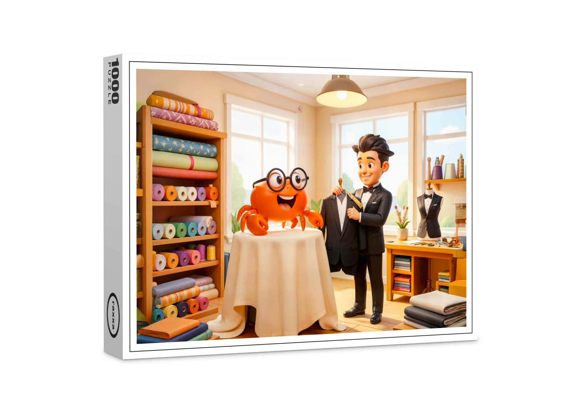 raxxa Premium-Puzzle: Spy Crab Getting Fitted For Tailored Suit