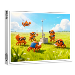 raxxa Premium-Puzzle: Spy Crabs Learning How Weather Station Works