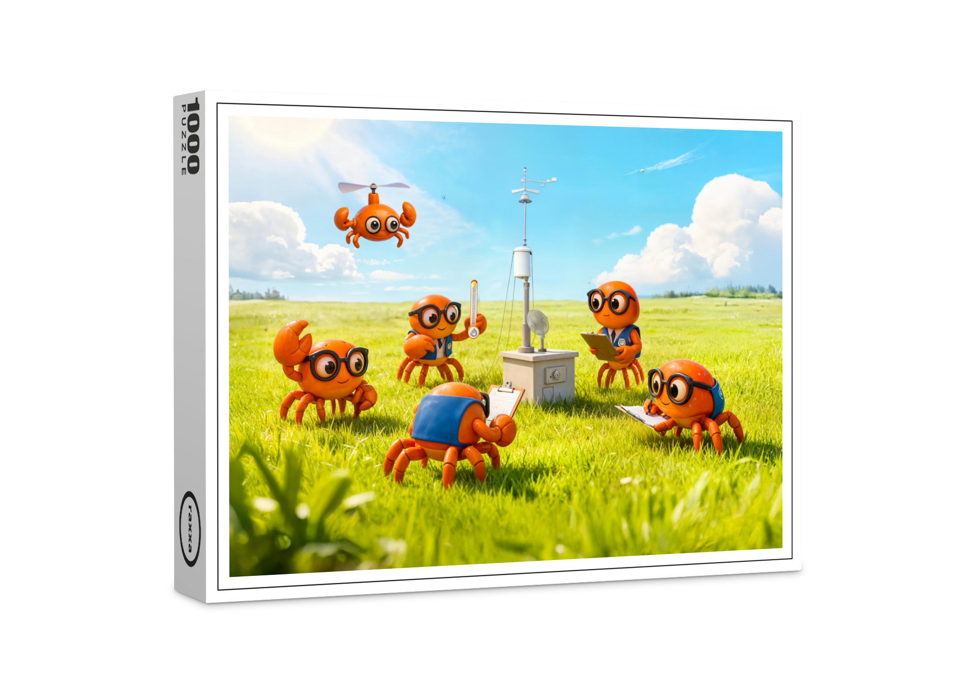raxxa Premium-Puzzle: Spy Crabs Learning How Weather Station Works
