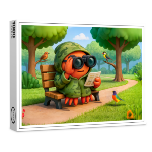 raxxa Premium-Puzzle: Camouflage Spy Crab Observing Park Surroundings Quietly