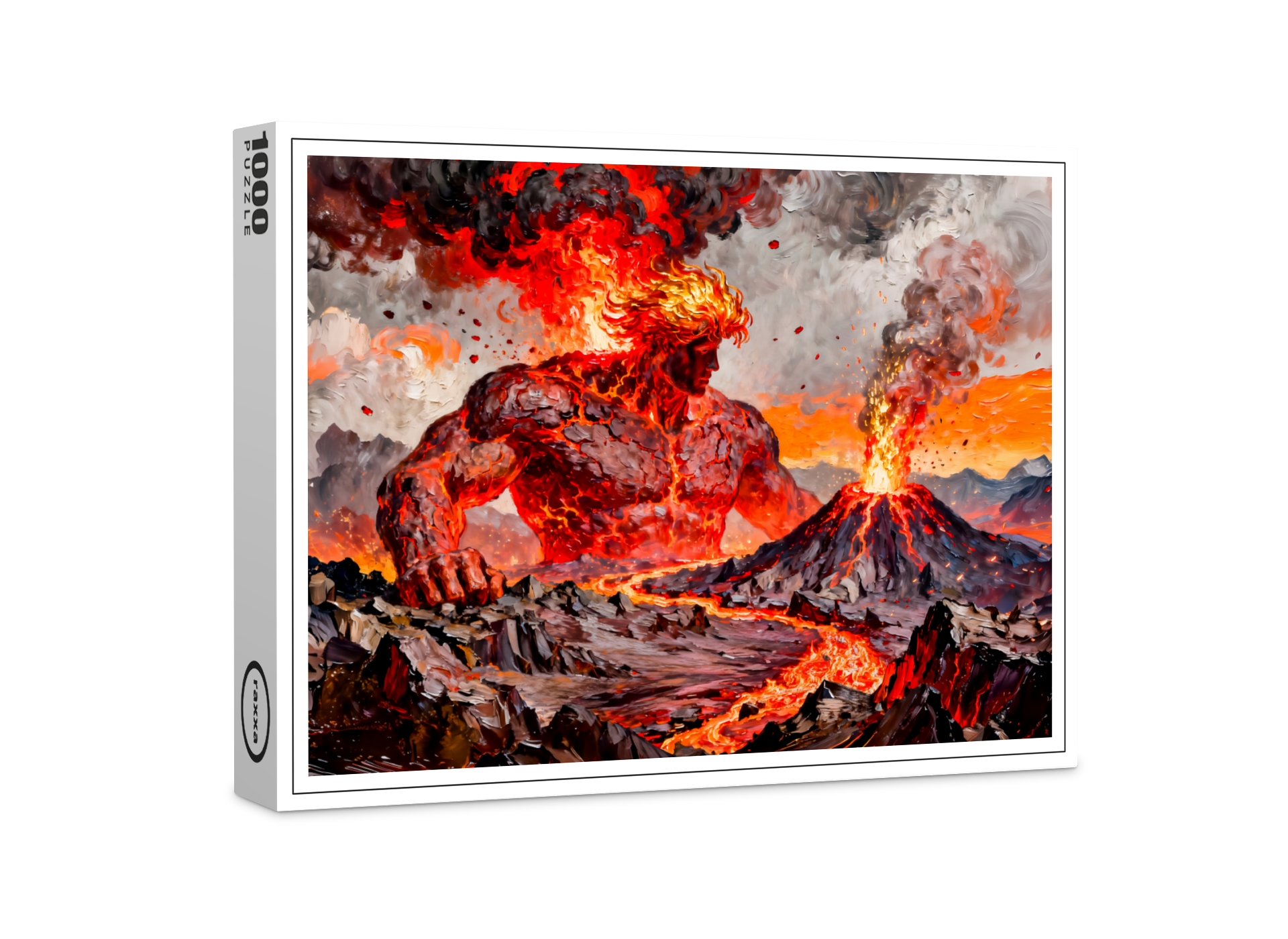 raxxa Premium-Puzzle: Pyrokles Titan of Lava and Volcanic Fire from Greek Mythology