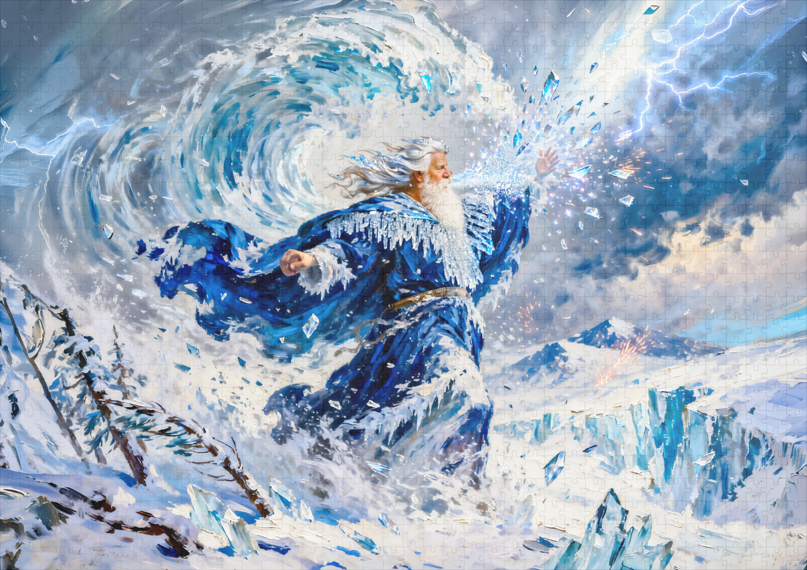 raxxa Premium-Puzzle: Boreas God of the North Wind from Greek Mythology - immagine 2