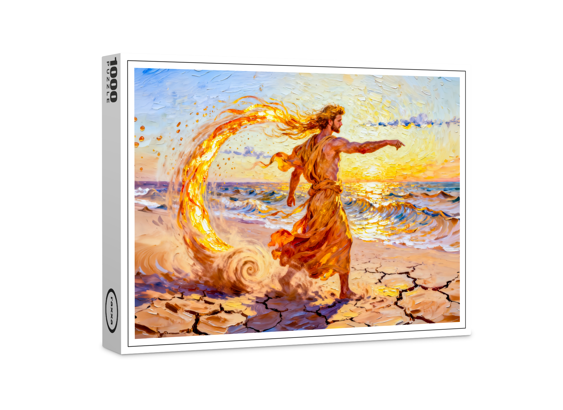raxxa Premium-Puzzle: Notos God of the Southern Wind from Greek Mythology