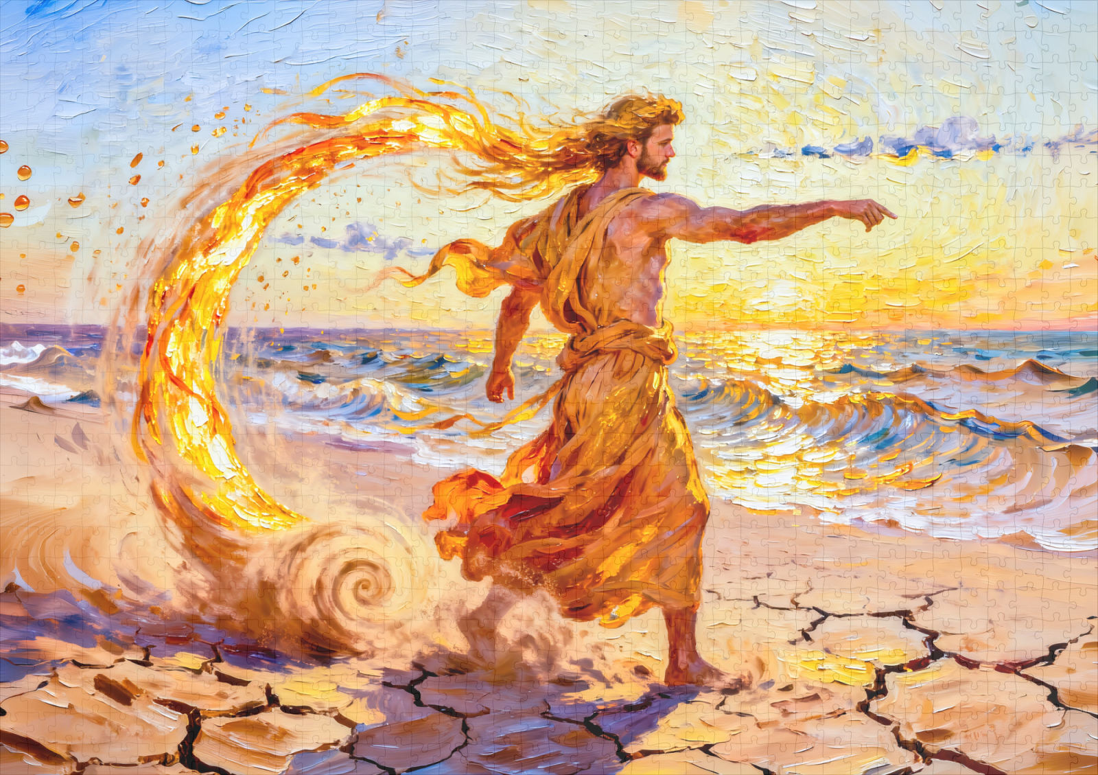 raxxa Premium-Puzzle: Notos God of the Southern Wind from Greek Mythology - immagine 2