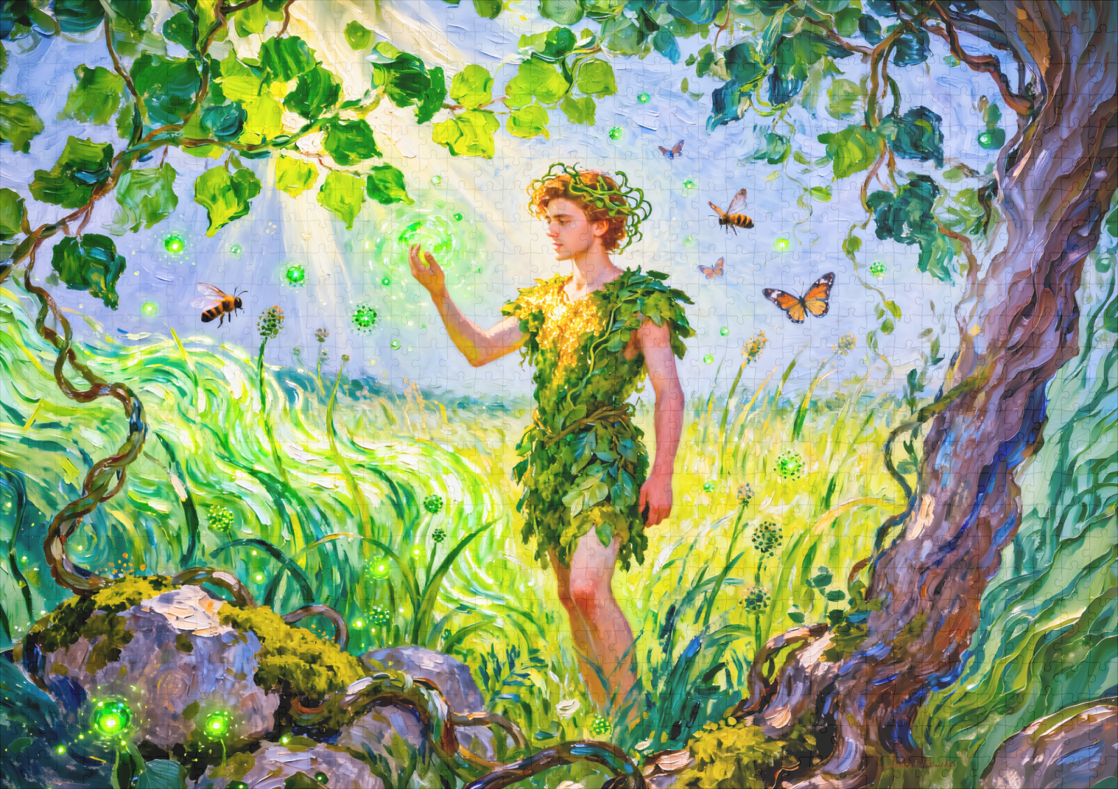 raxxa Premium-Puzzle: Aristaeus God of Agriculture and Nature from Greek Mythology – Bild 2
