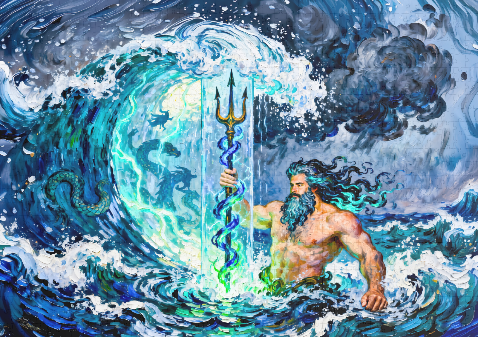 raxxa Premium-Puzzle: Poseidon God of the Sea - Image 2