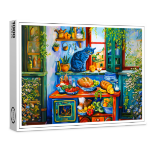 raxxa Premium-Puzzle: Cat Looking Out Kitchen Window