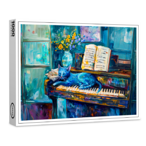 raxxa Premium-Puzzle: Cat is Sleeping on Piano