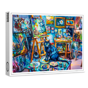 raxxa Premium-Puzzle: Cat sitting in Painters Studio