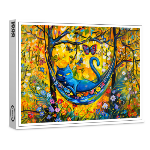 raxxa Premium-Puzzle: Cat in Hammock Under Tree