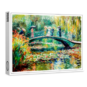 raxxa Premium-Puzzle: Impressionist Garden Art Mug Bridge Over Pond