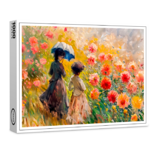 raxxa Premium-Puzzle: Impressionist Garden Art Mug Dahlia Garden Path