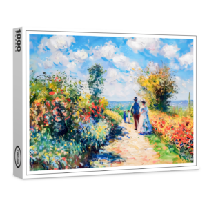 raxxa Premium-Puzzle: Impressionist Garden Art Mug Summer Flower Path