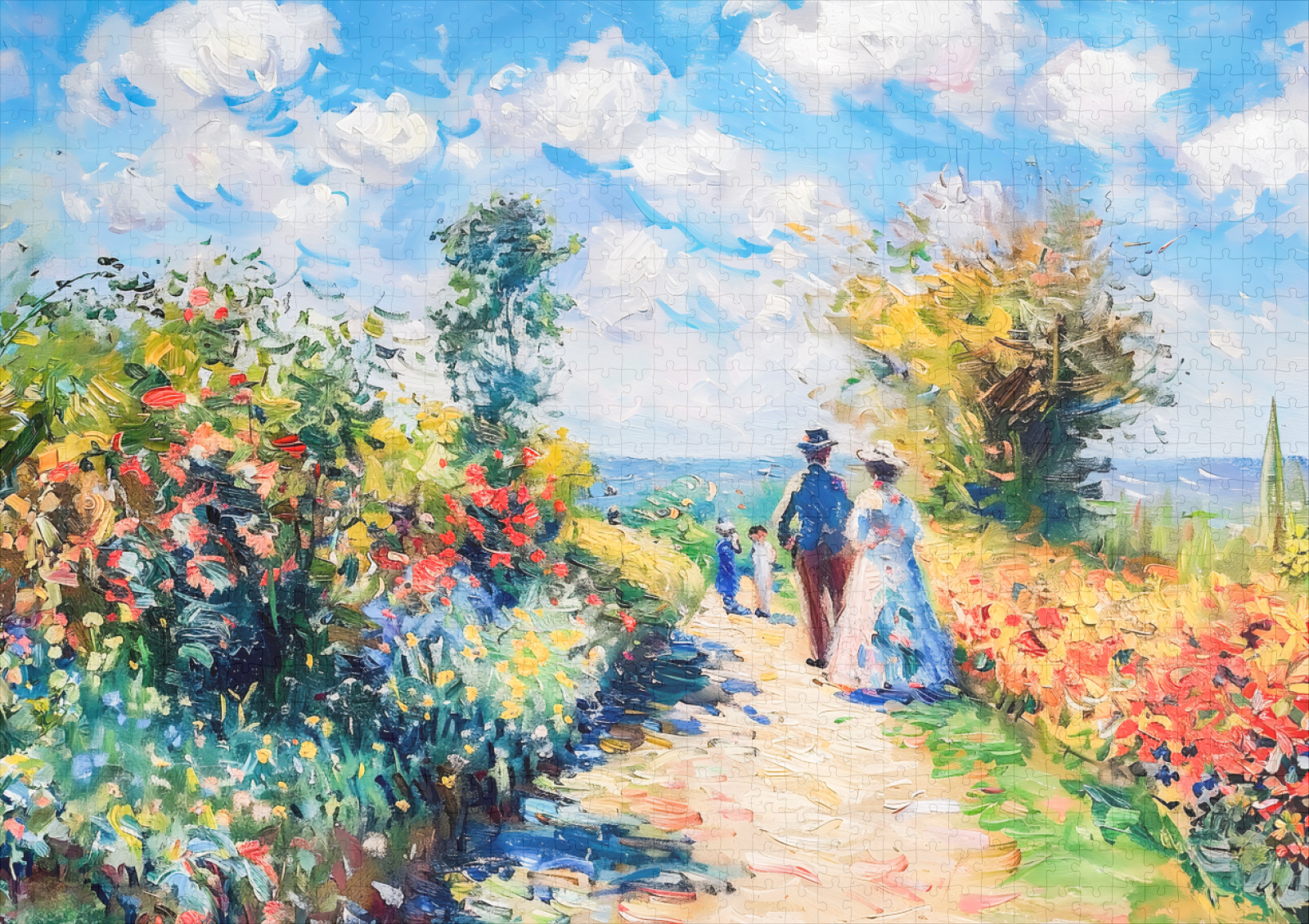 raxxa Premium-Puzzle: Impressionist Garden Art Mug Summer Flower Path - immagine 2