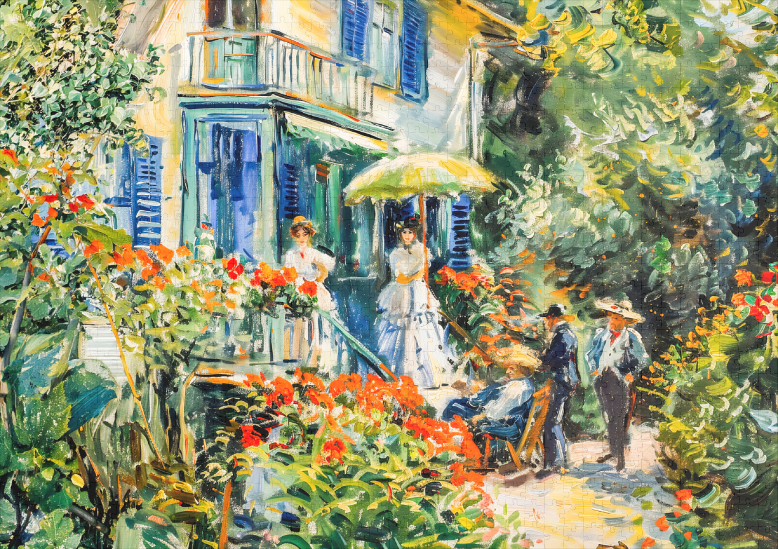 raxxa Premium-Puzzle: Impressionist Garden Art Mug Country House Gathering - immagine 2