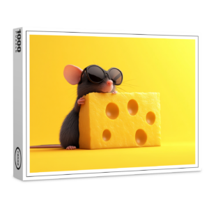 raxxa Premium-Puzzle: Käse ganz cool - Maus mit Sonnenbrille