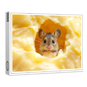raxxa Premium-Puzzle: Traumhaus - Maus im Haus aus Käse