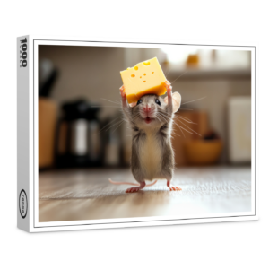 raxxa Premium-Puzzle: Mein Stück - drollige Maus und Käse