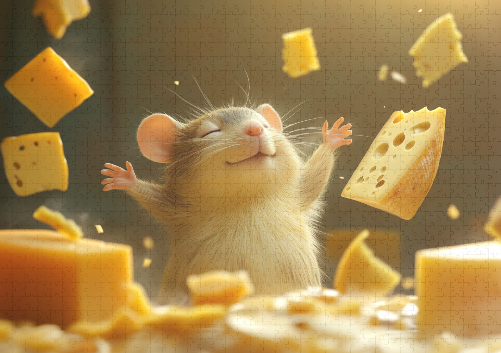 raxxa Premium-Puzzle: Magischer Käse - Maus mit übersinnlichen Kräften – Bild 2
