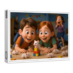 raxxa Premium-Puzzle: Mäuse als Haustiere machen viel Freude - den Kindern jedenfalls