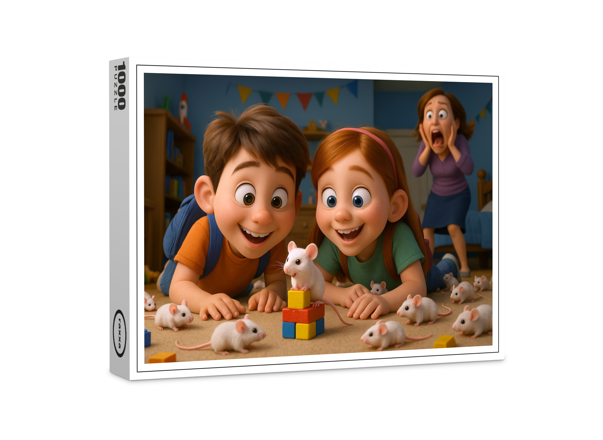 raxxa Premium-Puzzle: Mäuse als Haustiere machen viel Freude - den Kindern jedenfalls