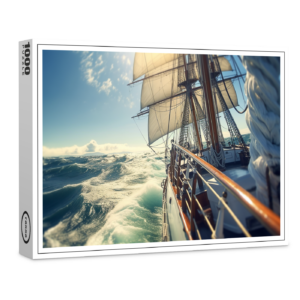 raxxa Premium-Puzzle: Blick von einem Segelschiff auf den Horizont