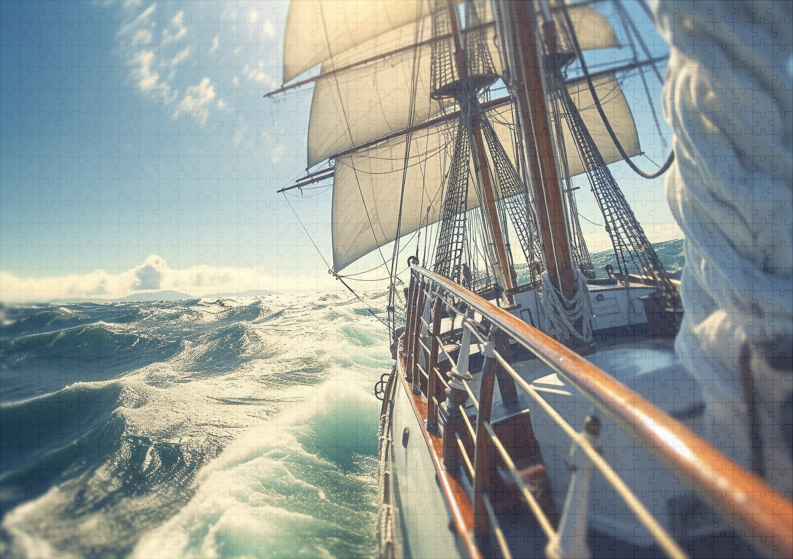 raxxa Premium-Puzzle: Blick von einem Segelschiff auf den Horizont – Bild 2