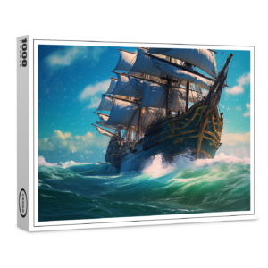 raxxa Premium-Puzzle: Historisches Segelschiff auf dem Meer