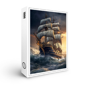 raxxa Premium-Puzzle: Segelschiff - Fahrt durch rauhes Wetter