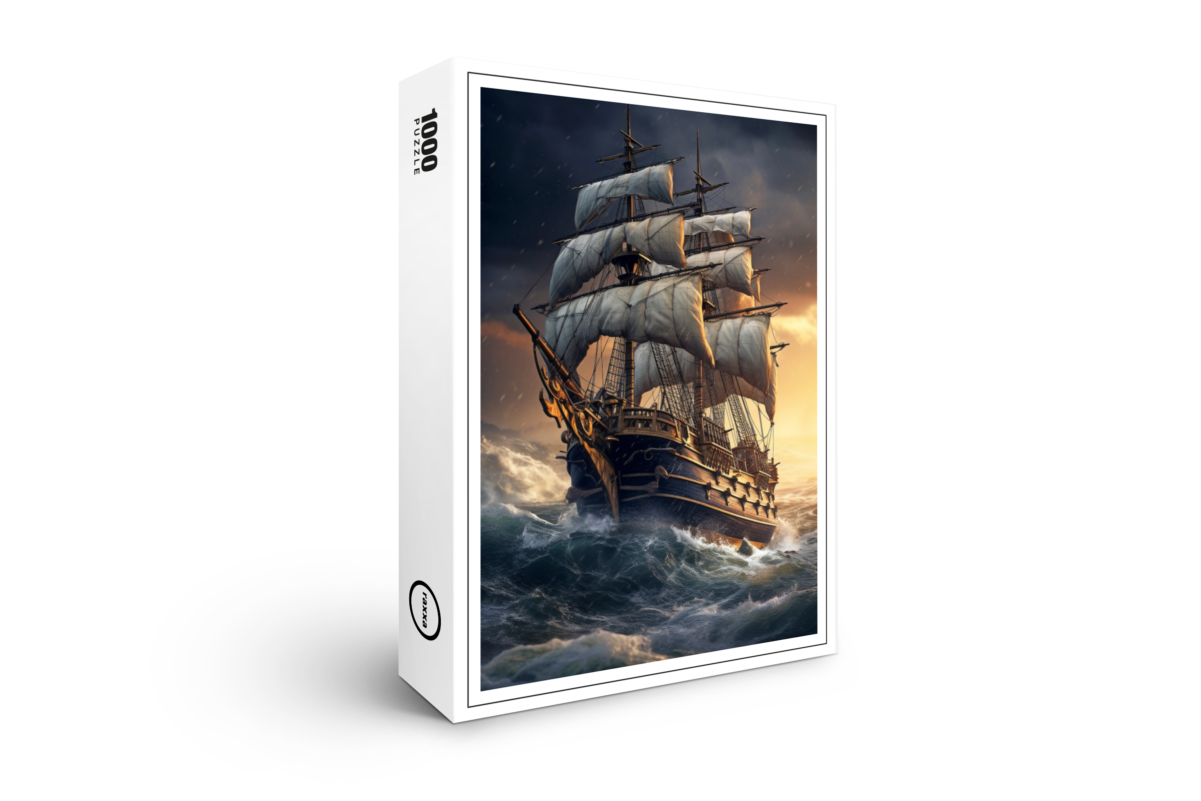 raxxa Premium-Puzzle: Segelschiff - Fahrt durch rauhes Wetter