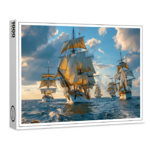 raxxa Premium-Puzzle: Historische Segelschiffe unterwegs