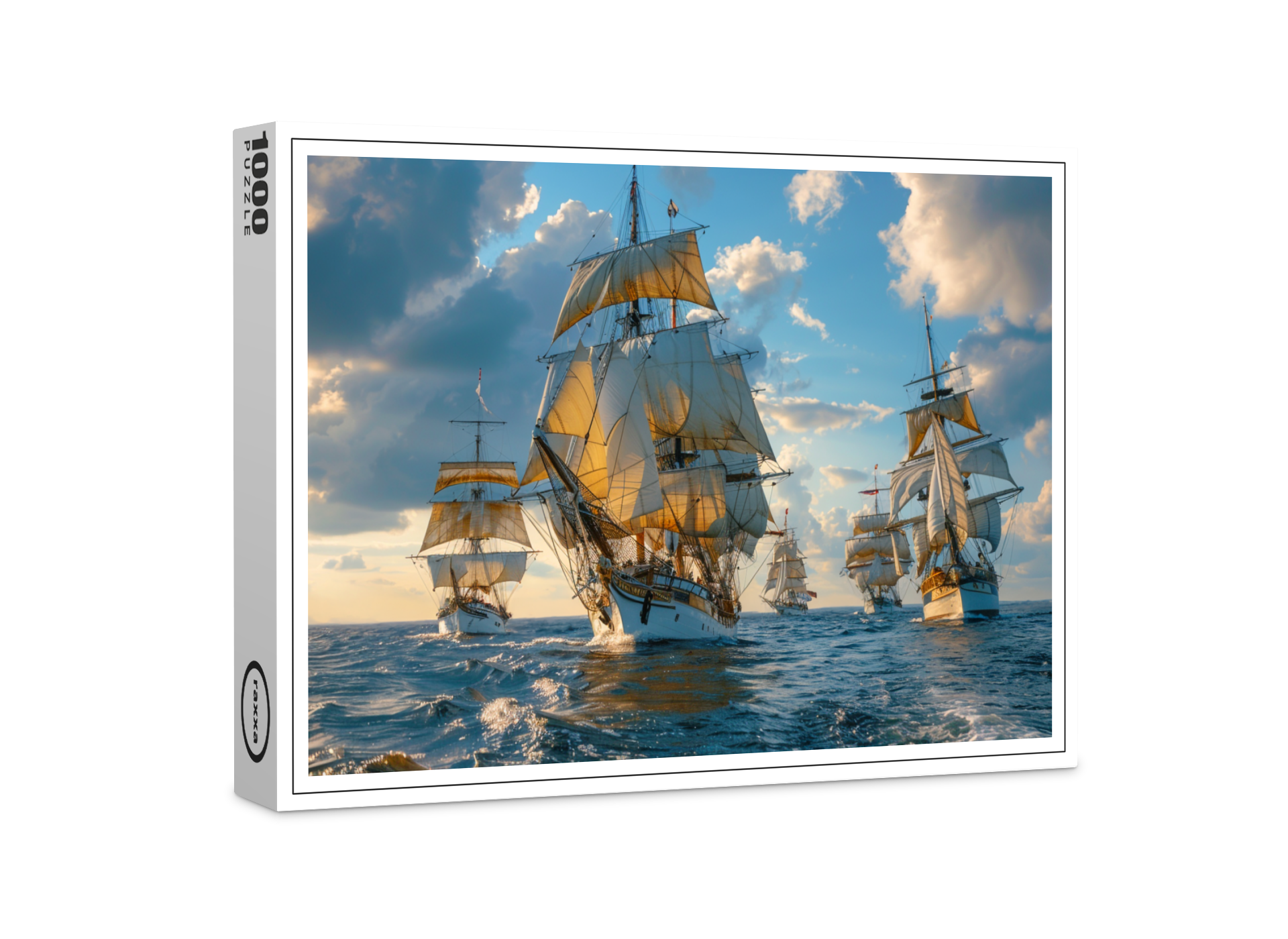 raxxa Premium-Puzzle: Historische Segelschiffe unterwegs