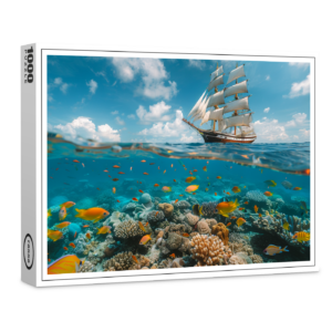 raxxa Premium-Puzzle: Segelschiff und Korallen mit Fischen