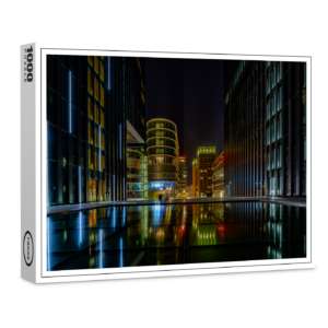 raxxa Premium-Puzzle: Medienhafen Düsseldorf at night