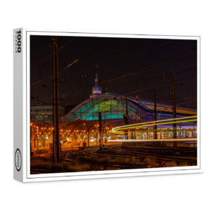 raxxa Premium-Puzzle: HBF Cologne at night