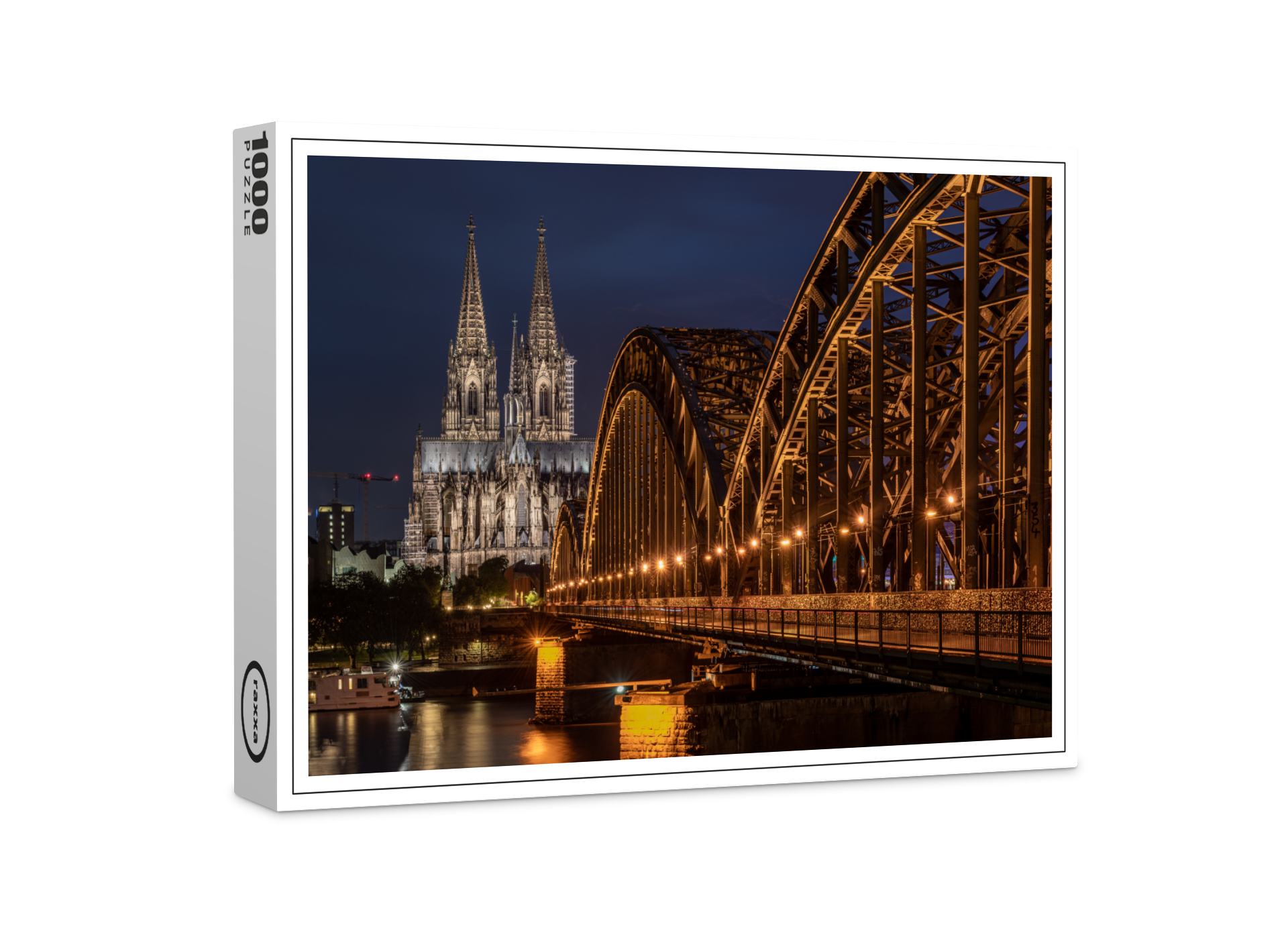 raxxa Premium-Puzzle: Kölner Dom bei Nacht
