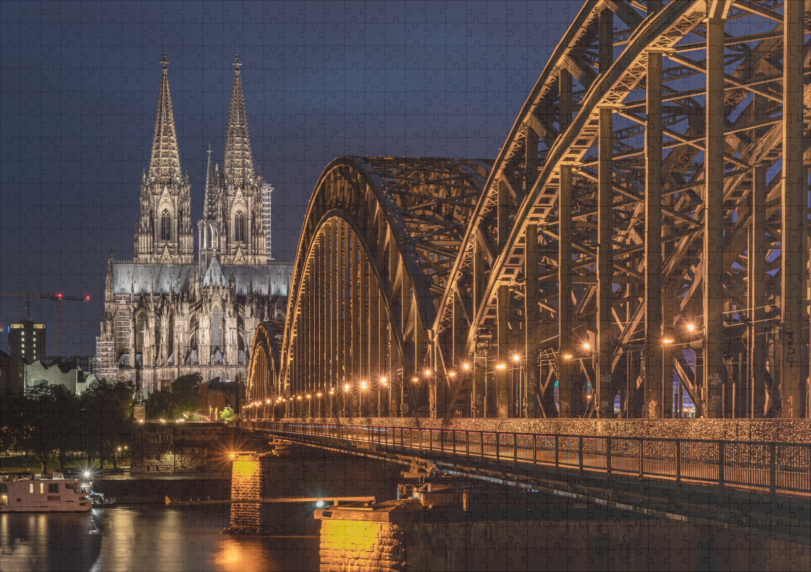 raxxa Premium-Puzzle: Kölner Dom bei Nacht - Imagen 2