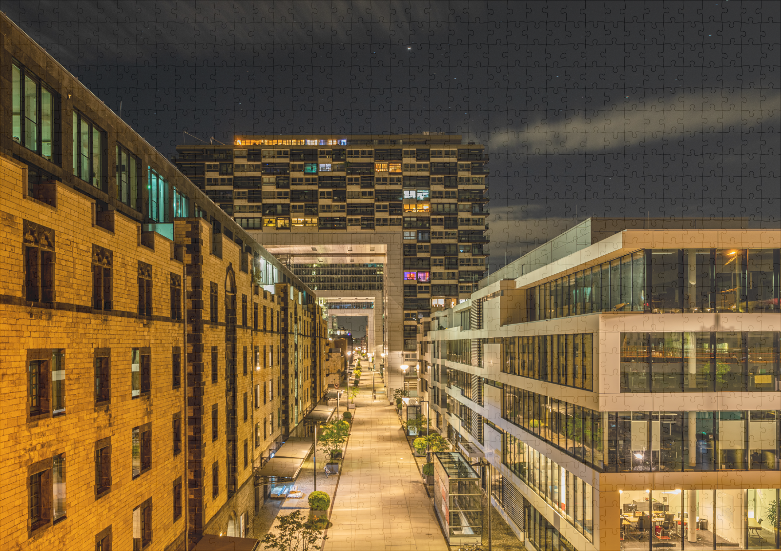 raxxa Premium-Puzzle: Zollhafen Köln bei Nacht - Imagen 2