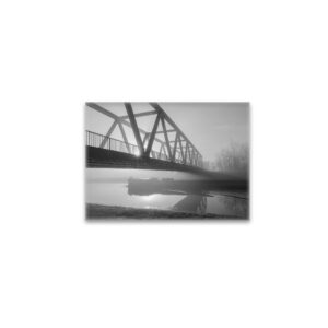 raxxa Glas-Magnet: Morgennebel am Kanal