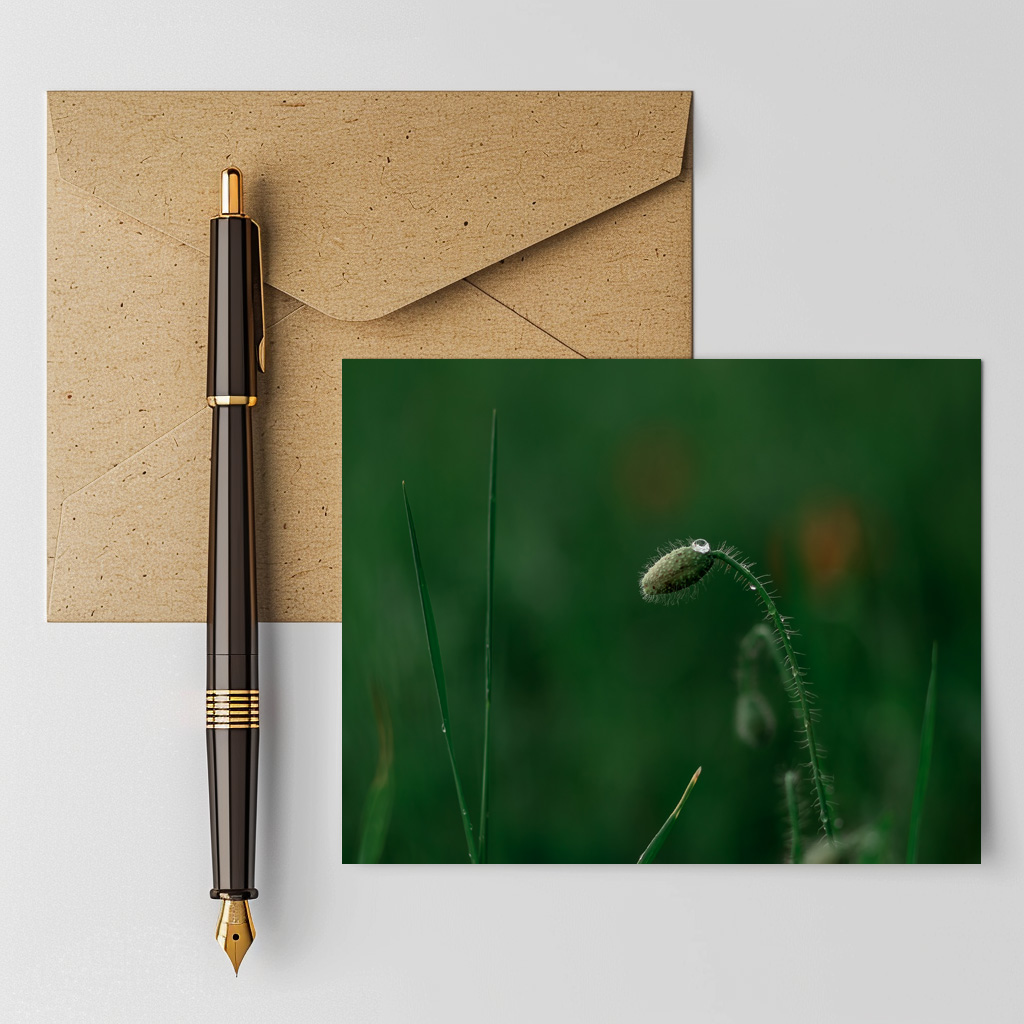 raxxa Postkarte: Knospe mit Morgentau