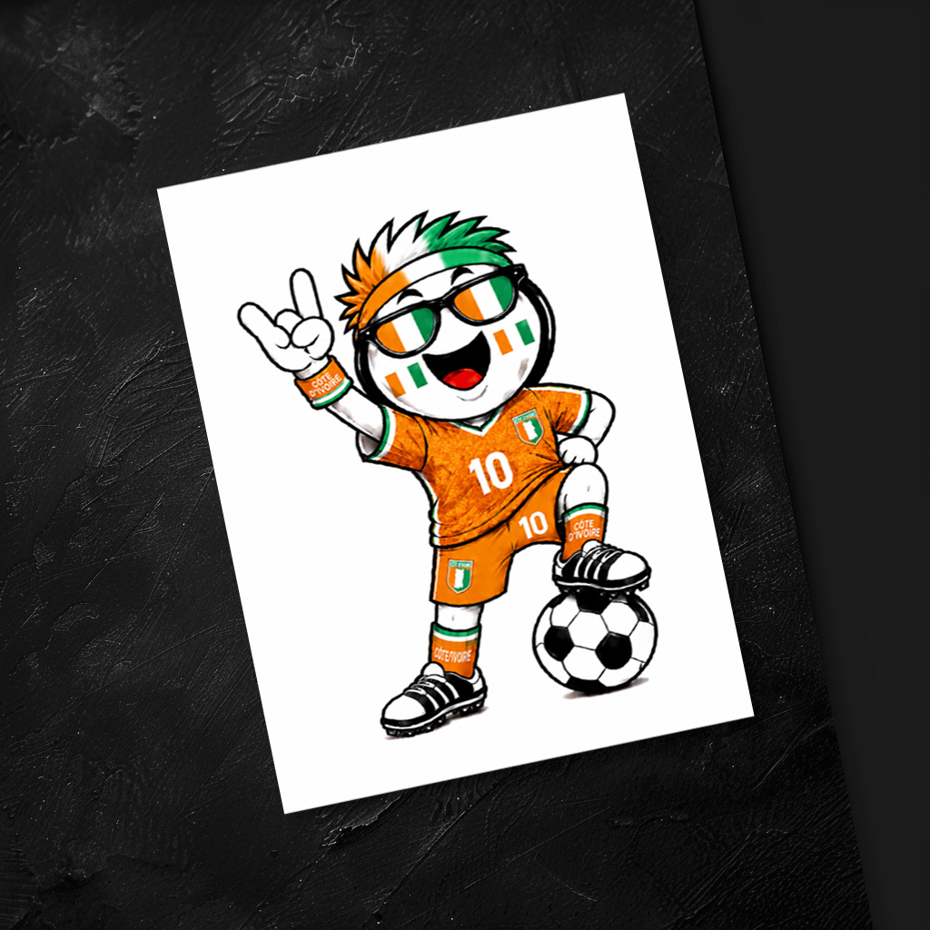 raxxa Postkarte: WM 2026 - Elfenbeinküste