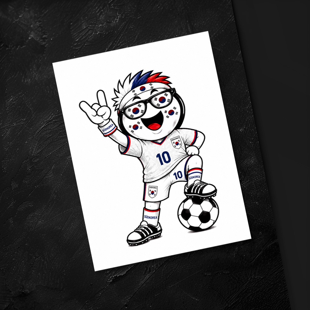 raxxa Postkarte: WM 2026 - Südkorea