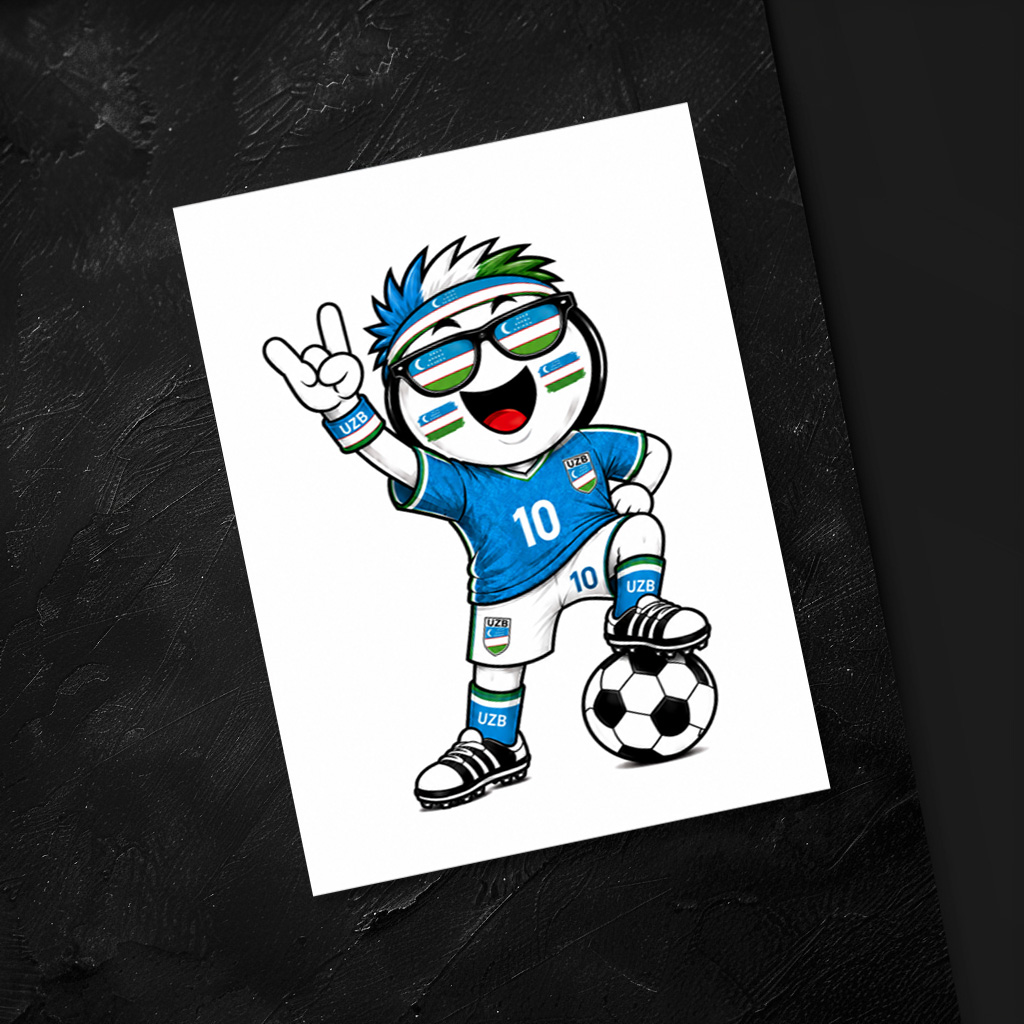 raxxa Postkarte: WM 2026 - Usbekistan
