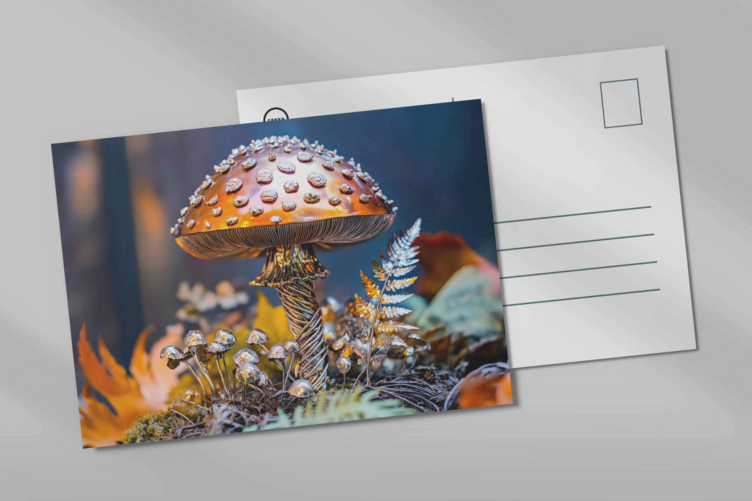 raxxa Postkarte: Metal Toadstool Garden Decor mushroom
