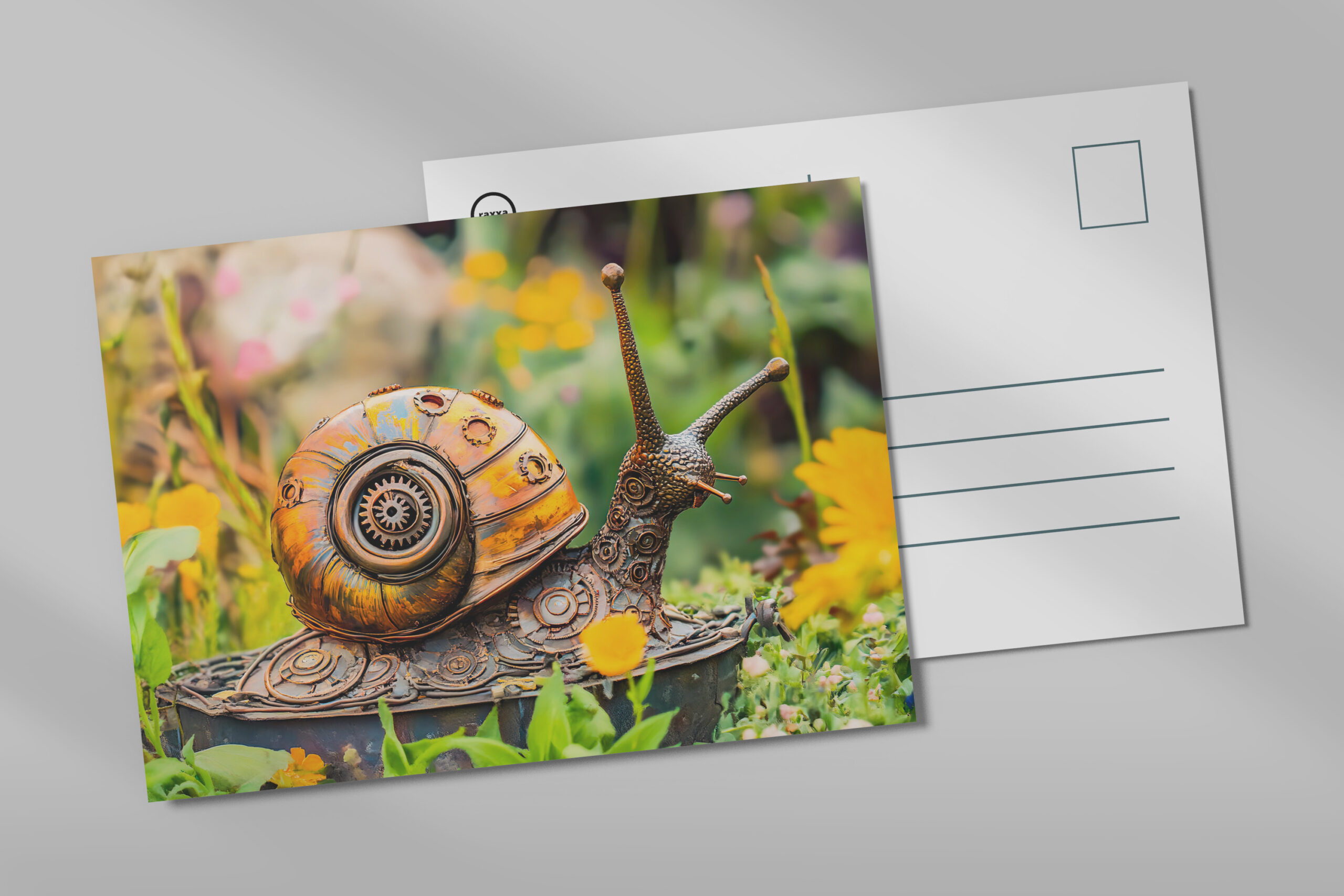 raxxa Postkarte: Metal Snail Garden Ornament