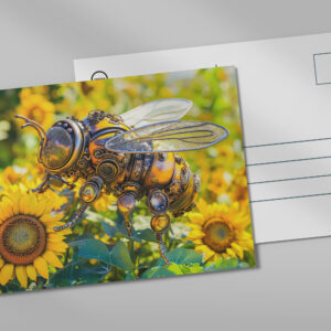 raxxa Postkarte: Metal Bumblebee on Sunflower in Summer