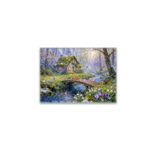 raxxa Glas-Magnet: Spring Cottage by the Forest Stream