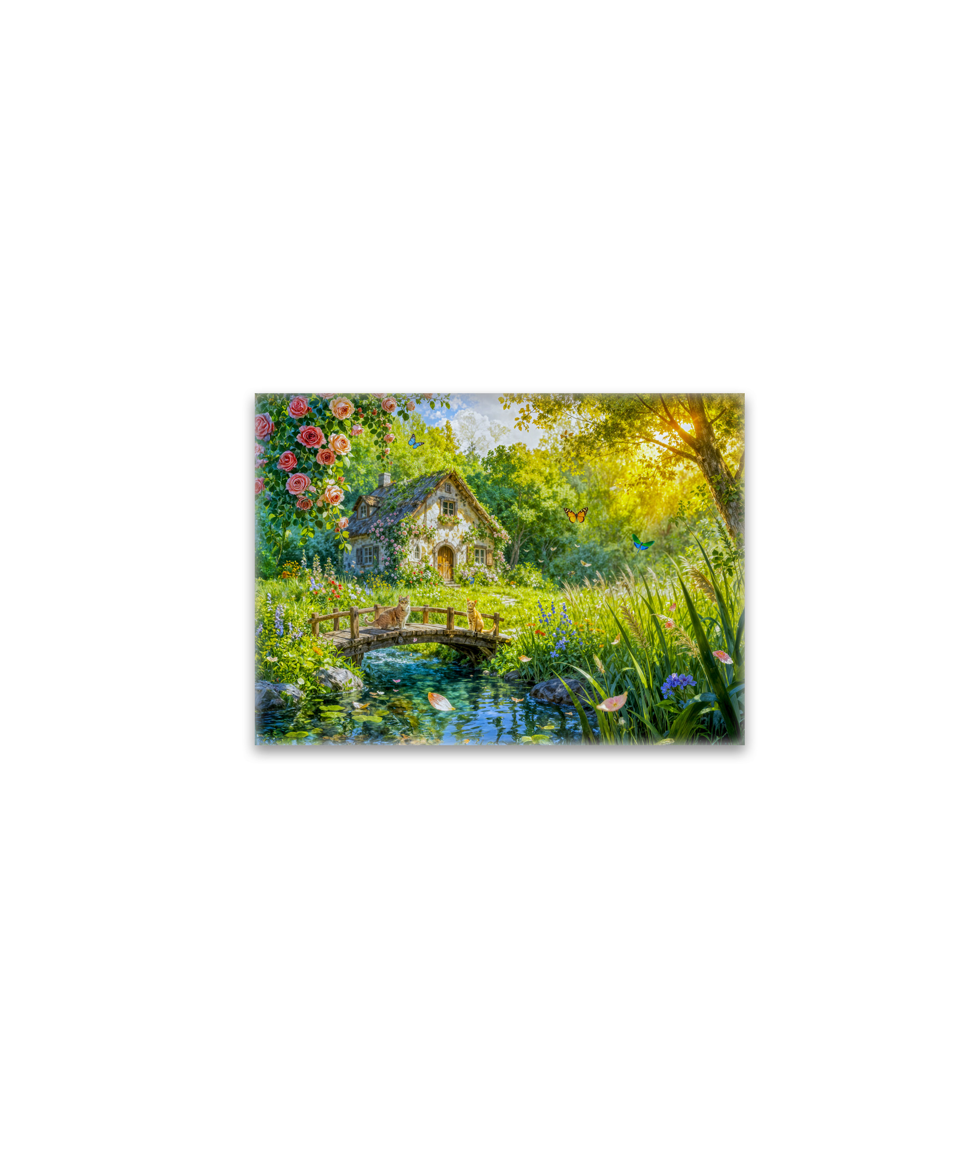 raxxa Glas-Magnet: Rose Petal Cottage by the Wildbrook