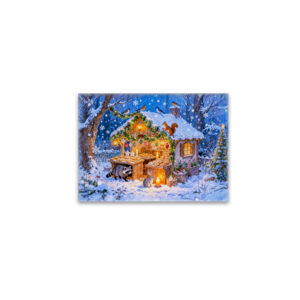 raxxa Glas-Magnet: Gingerbread Cottage in the Snow