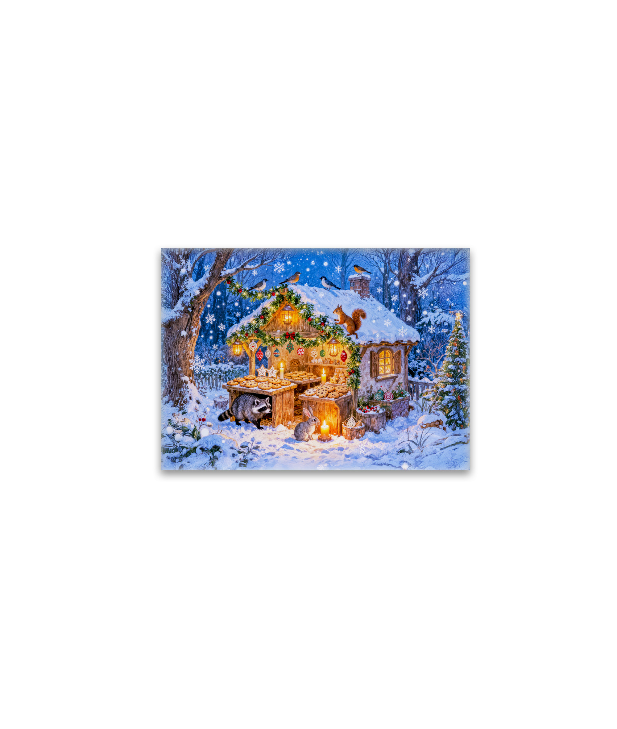 raxxa Glas-Magnet: Gingerbread Cottage in the Snow
